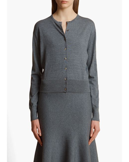 Khaite Gray Jackie Cardigan