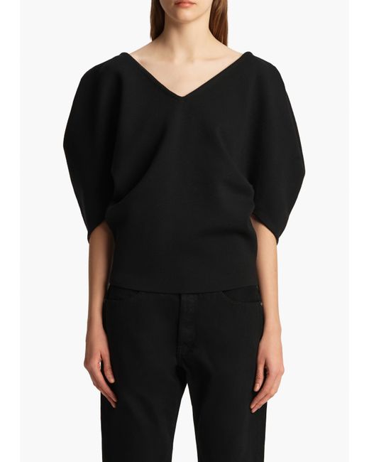 Khaite Black Venus Top