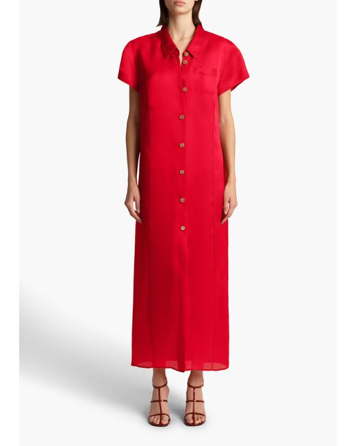 Khaite Red Effy Dress