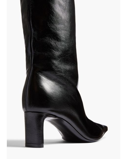 Khaite Black Ona Knee-High Boot