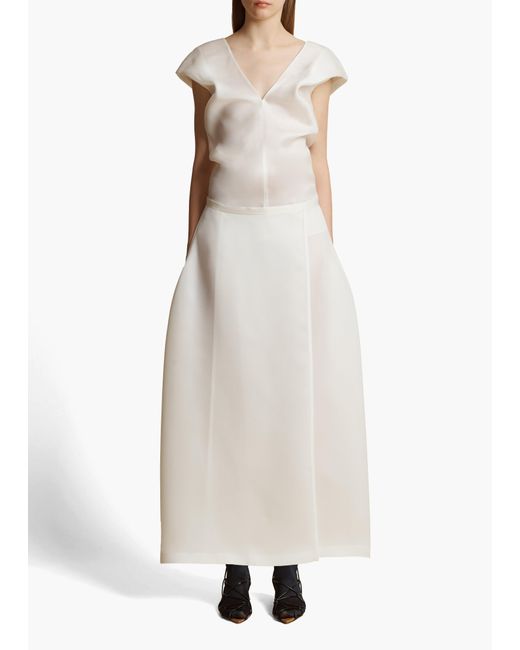 Khaite White Mila Skirt