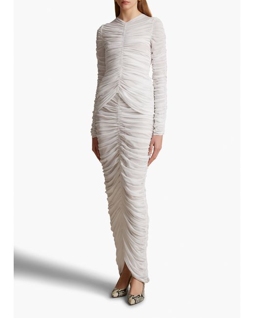 Khaite White Exclusive Laure Skirt
