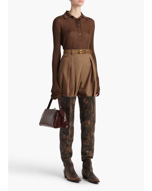 Khaite Brown Vin Top
