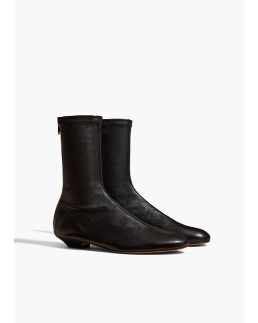 Khaite Black Apollo Flat Ankle Boot