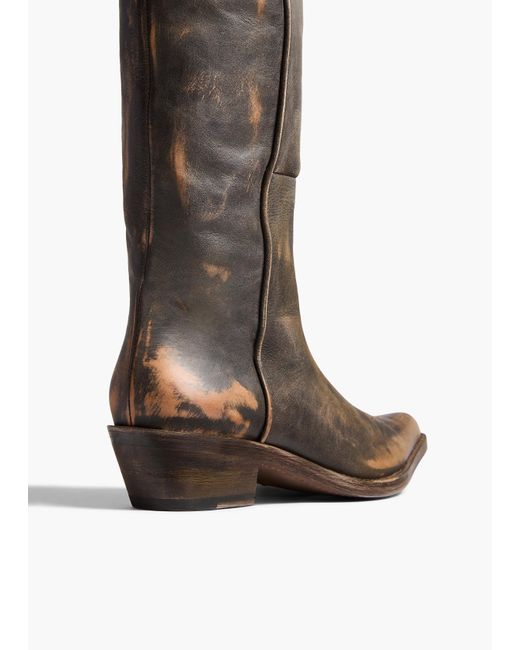 Khaite White Clive Over-The-Knee Flat Boot
