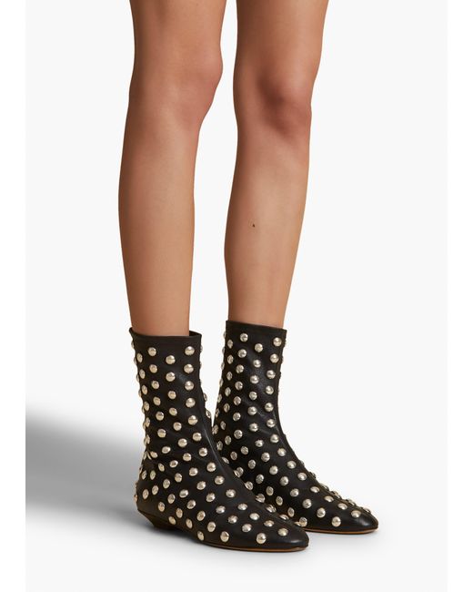 Khaite Black Apollo Flat Ankle Boot