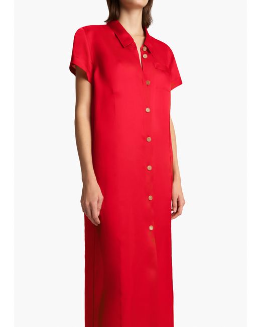 Khaite Red Effy Dress