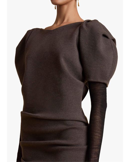 Khaite Brown Merce Dress