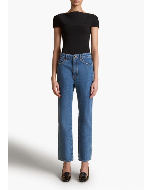 Khaite Blue Abigail Stretch Jean