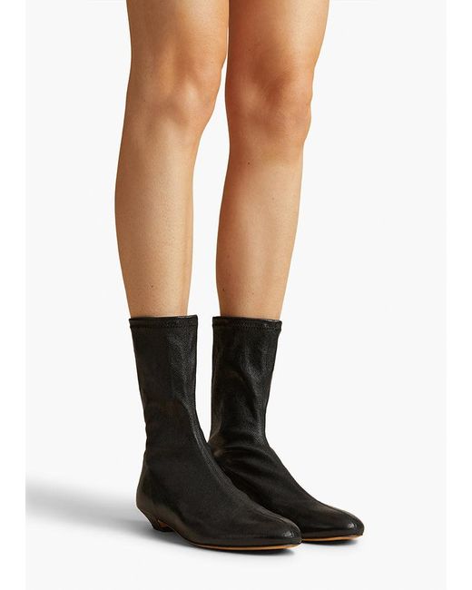 Khaite Black Apollo Flat Ankle Boot