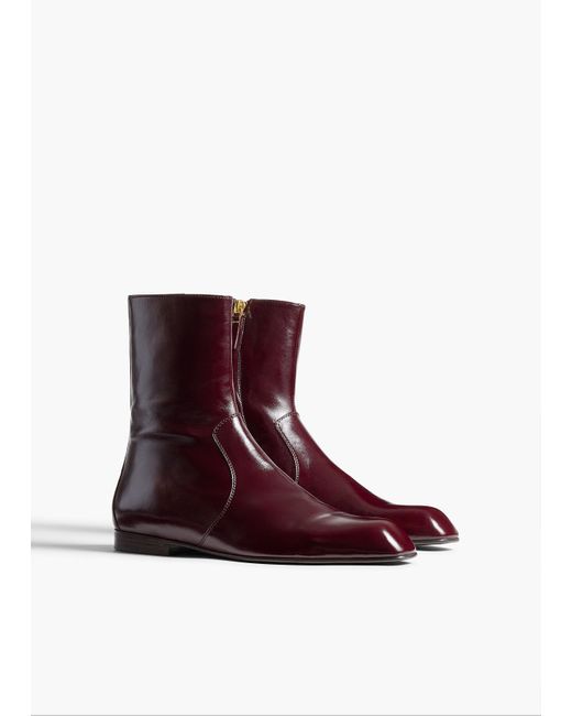 Khaite Purple Colt Ankle Boot