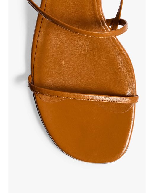 Khaite White Loop Kitten Heel Sandal
