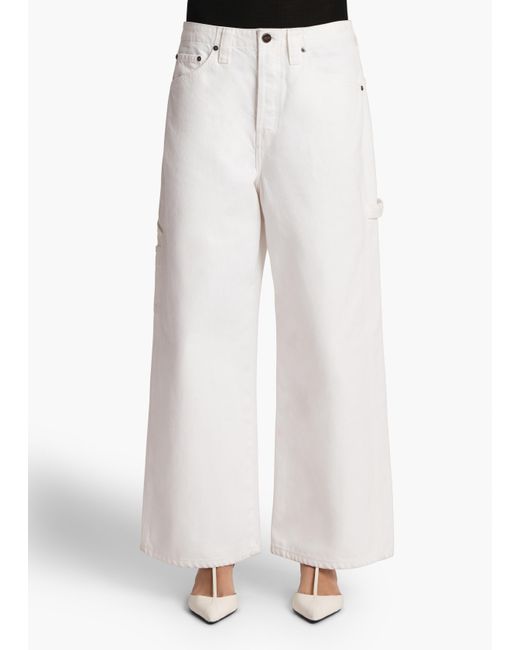 Khaite White Sowen Jean