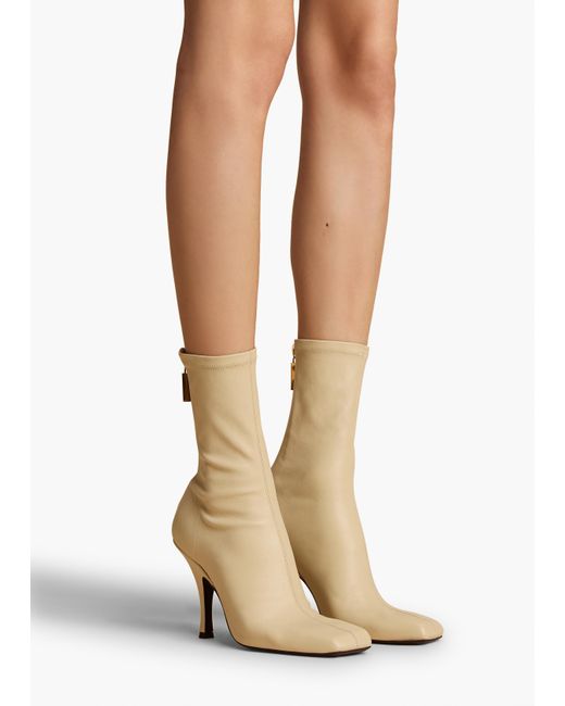 Khaite White Eva Mid Calf Boot
