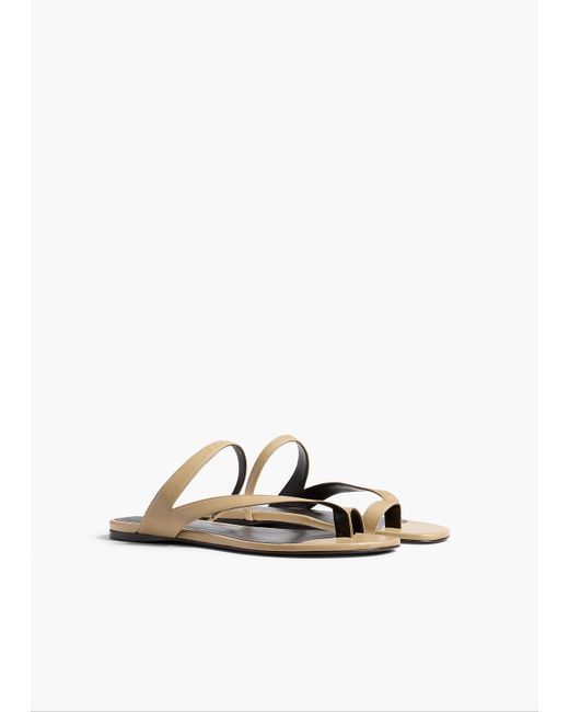 Khaite White Aimee Flat Sandal