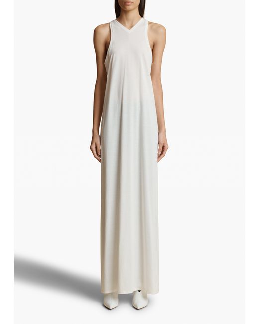 Khaite White Vernetta Dress