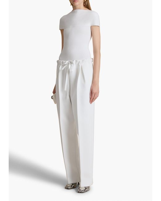 Khaite White Basile Bodysuit