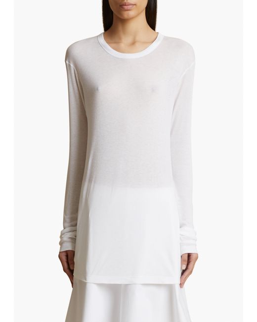 Khaite White Morton Top