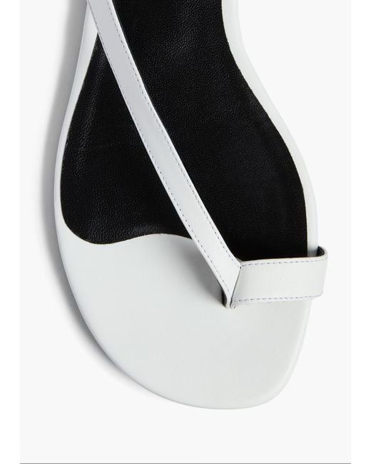 Khaite White Aimee Flat Sandal