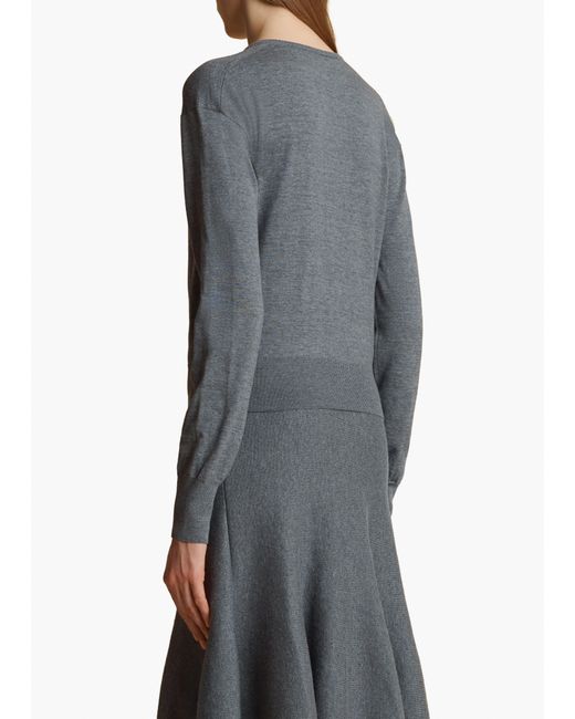 Khaite Gray Jackie Cardigan