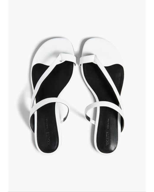 Khaite White Aimee Flat Sandal