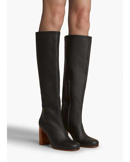 Khaite Black Willow Knee-High Boot