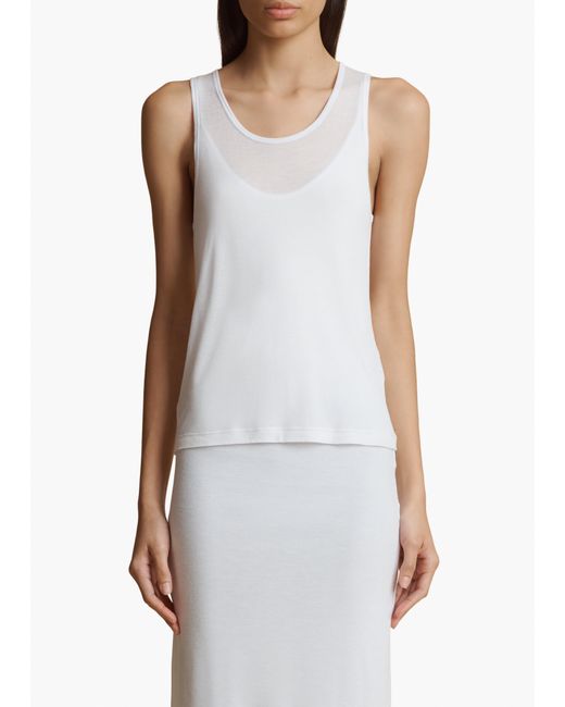 Khaite White Johnnie Top
