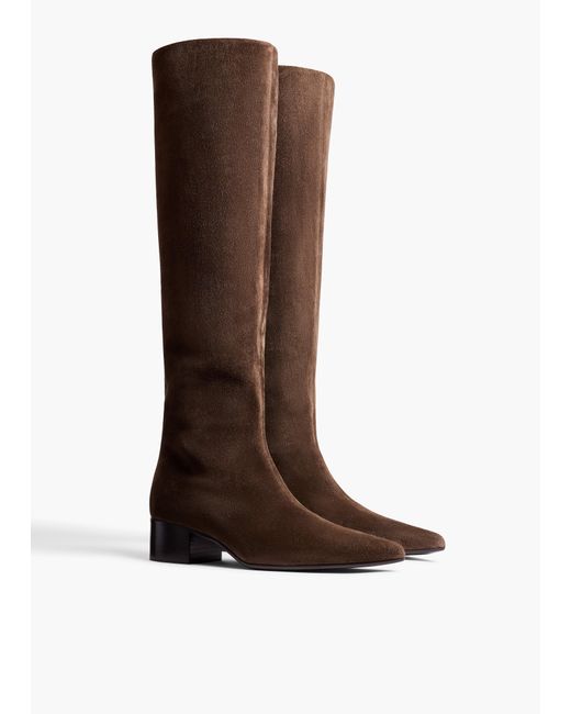 Khaite Brown Andee Knee-High Boot