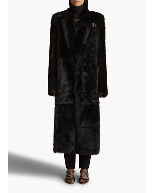 Khaite Black Lolo Shearling Coat