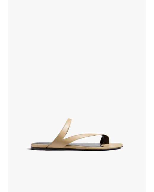 Khaite White Aimee Flat Sandal