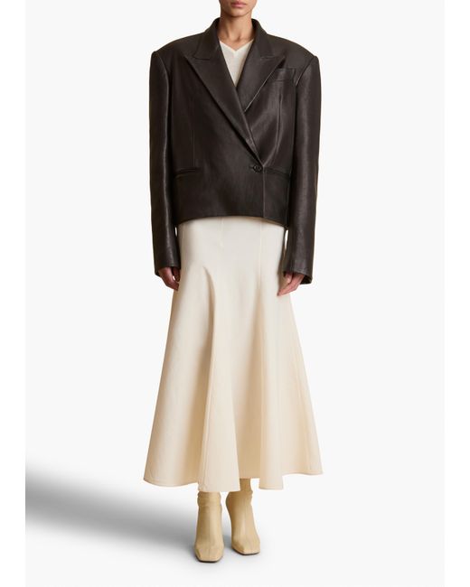 Khaite White Lenno Skirt