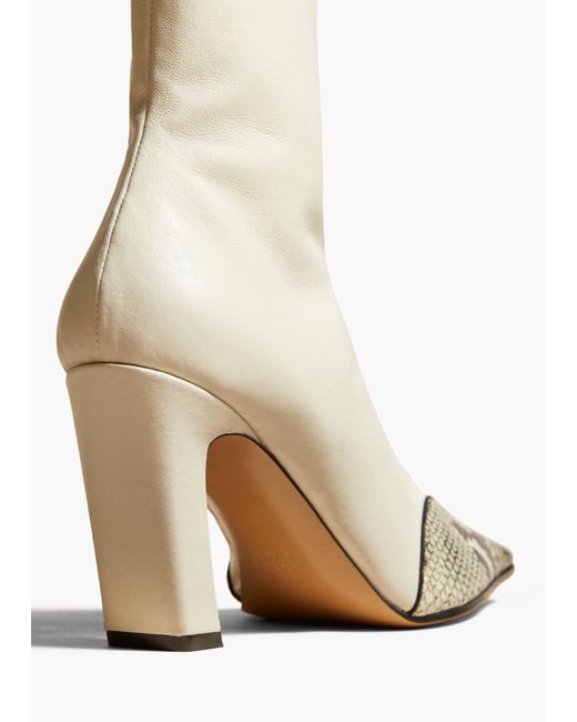 Khaite White Nevada Stretch High Boot