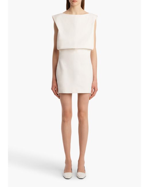 Khaite White Toma Short Dress