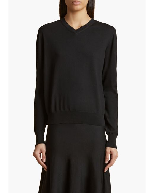 Khaite Black Senta Top