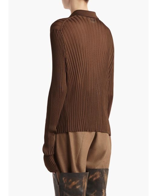 Khaite Brown Vin Top