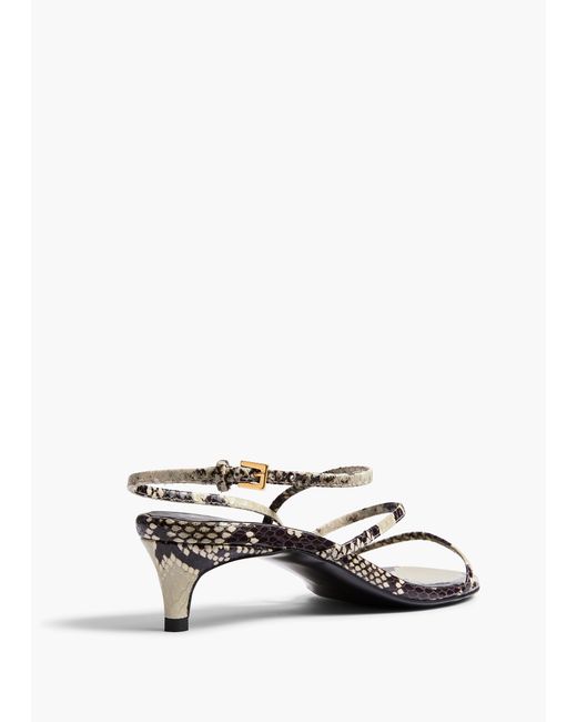Khaite White Loop Kitten Heel Sandal