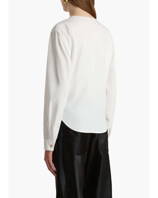 Khaite White Poe Top