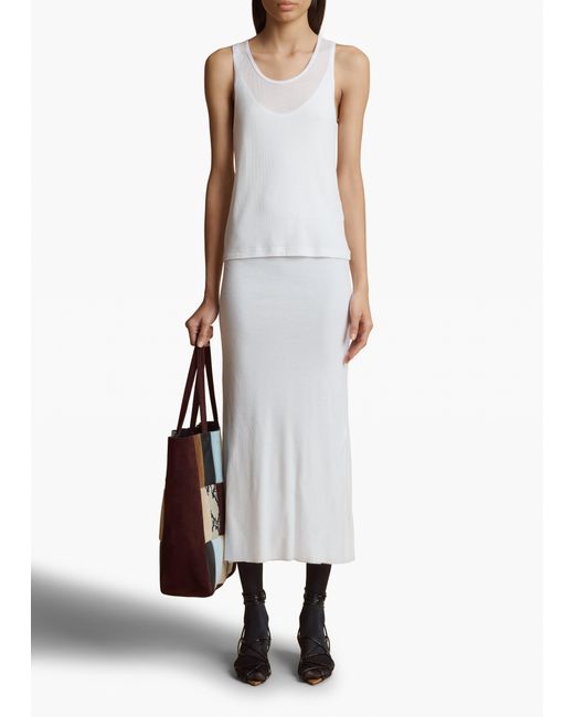 Khaite White Johnnie Top