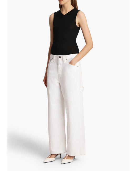 Khaite White Sowen Jean
