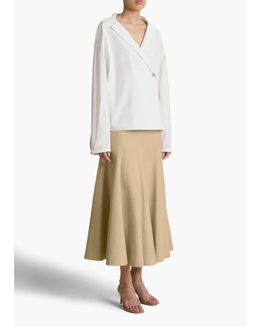 Khaite Natural Lenno Skirt