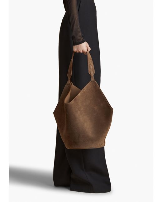Khaite Brown Medium Lotus Tote