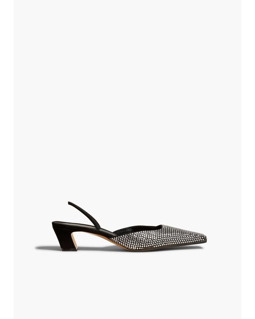 Khaite White Roosevelt Slingback Pump