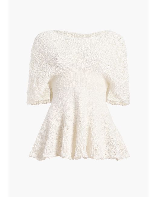 Khaite White Mathilde Top