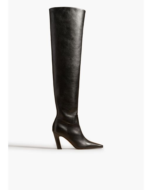 Khaite Black Marfa Over-The-Knee High Boot