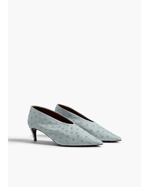Khaite White Miriam Low Pump