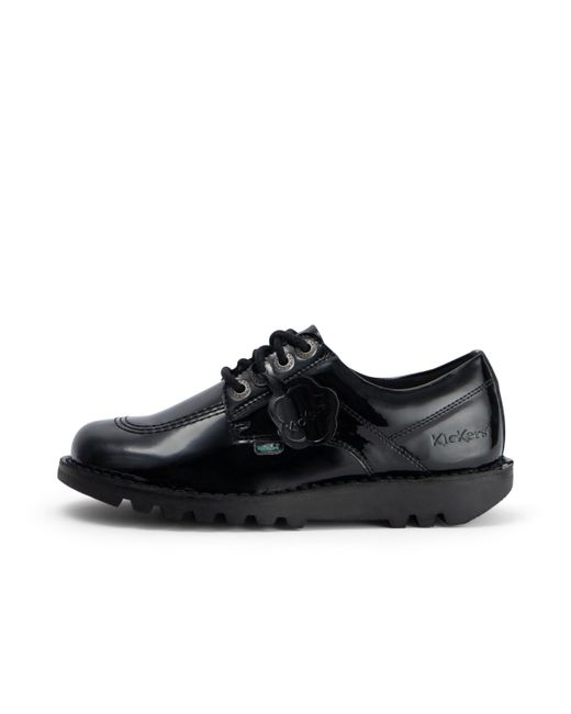 Kickers Black Adult Kick Lo Leather Alternative Patent Leather
