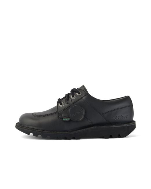 Kickers Black Adult Kick Lo Leather Alternative