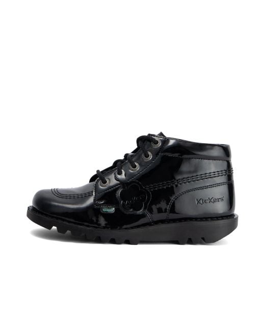 Kickers Black Adult Kick Hi Leather Alternative Patent Leather
