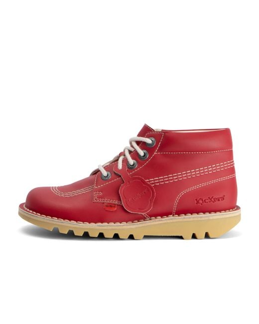 Kickers Red Adult Kick Hi Leather Alternative