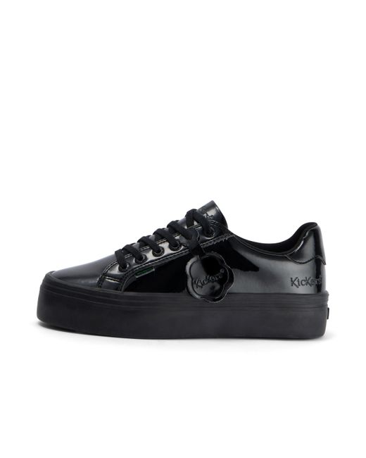 Kickers Black Adult Tovni Stack Leather Alternative Patent Leather